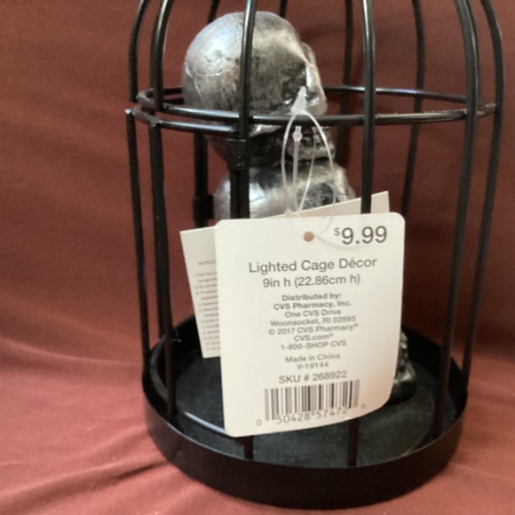 Halloween Spooky Village Lighted Cage Decor New  9” - Picture 5 of 8